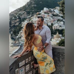 Sabo Skirt Amalfi Citrus Lemon Maxi Skirt Set Sz 4